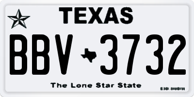 TX license plate BBV3732