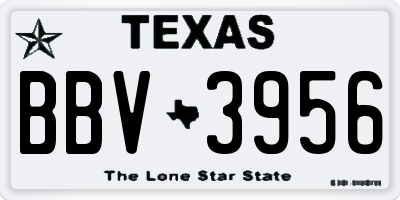TX license plate BBV3956