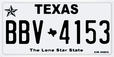 TX license plate BBV4153
