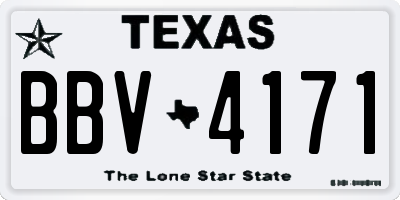 TX license plate BBV4171
