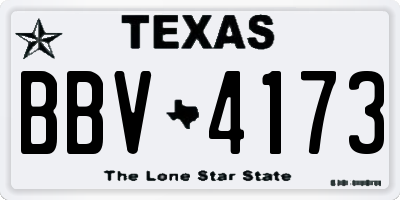 TX license plate BBV4173