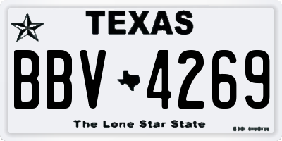 TX license plate BBV4269