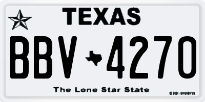 TX license plate BBV4270
