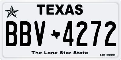 TX license plate BBV4272