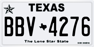 TX license plate BBV4276