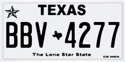 TX license plate BBV4277