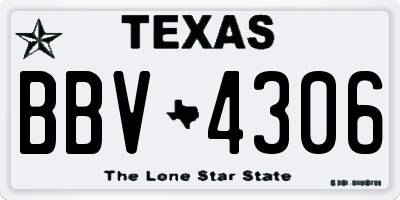 TX license plate BBV4306