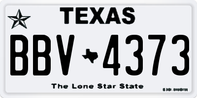 TX license plate BBV4373