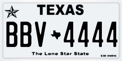 TX license plate BBV4444
