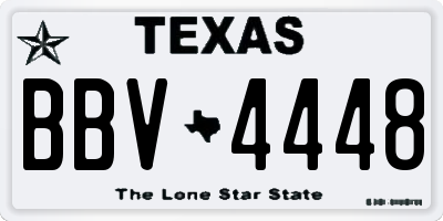 TX license plate BBV4448