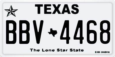 TX license plate BBV4468
