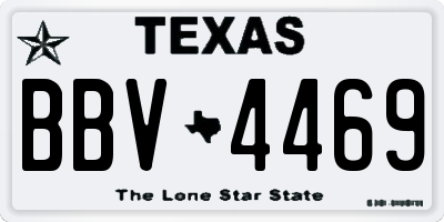 TX license plate BBV4469