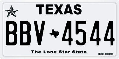 TX license plate BBV4544