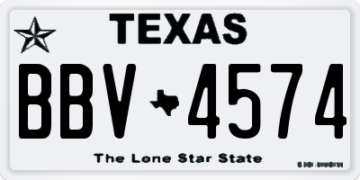 TX license plate BBV4574