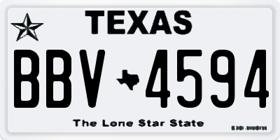 TX license plate BBV4594