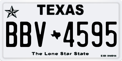 TX license plate BBV4595