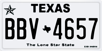 TX license plate BBV4657