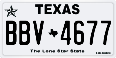 TX license plate BBV4677
