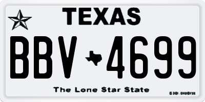 TX license plate BBV4699