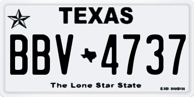 TX license plate BBV4737