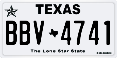 TX license plate BBV4741