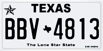 TX license plate BBV4813