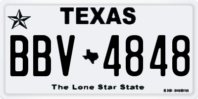 TX license plate BBV4848