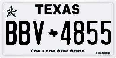 TX license plate BBV4855
