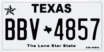 TX license plate BBV4857