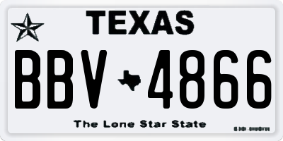 TX license plate BBV4866