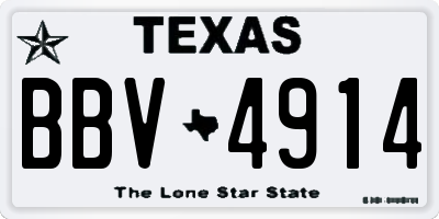 TX license plate BBV4914