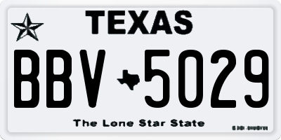 TX license plate BBV5029