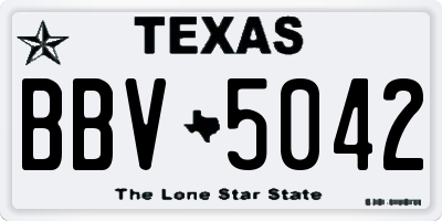 TX license plate BBV5042
