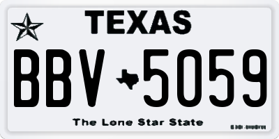 TX license plate BBV5059