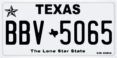 TX license plate BBV5065