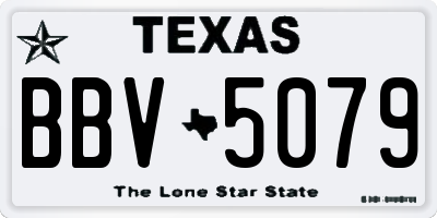 TX license plate BBV5079