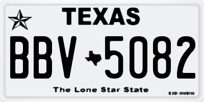 TX license plate BBV5082