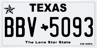 TX license plate BBV5093