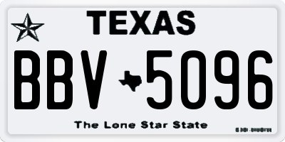 TX license plate BBV5096