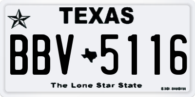 TX license plate BBV5116
