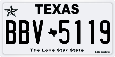 TX license plate BBV5119