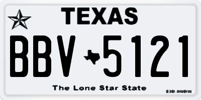 TX license plate BBV5121