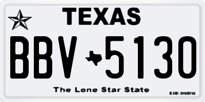 TX license plate BBV5130