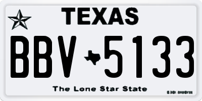 TX license plate BBV5133