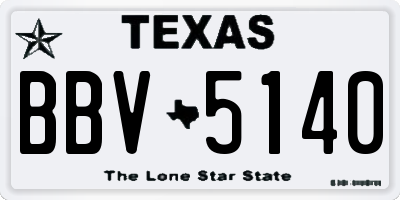TX license plate BBV5140