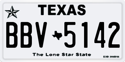 TX license plate BBV5142