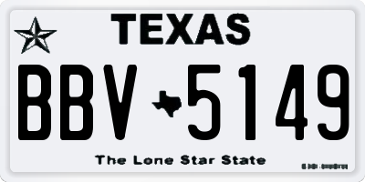 TX license plate BBV5149