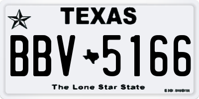 TX license plate BBV5166