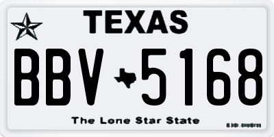 TX license plate BBV5168