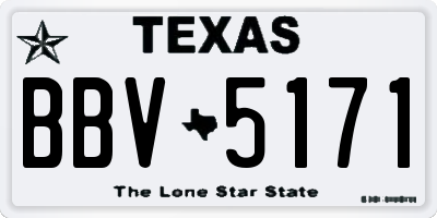 TX license plate BBV5171